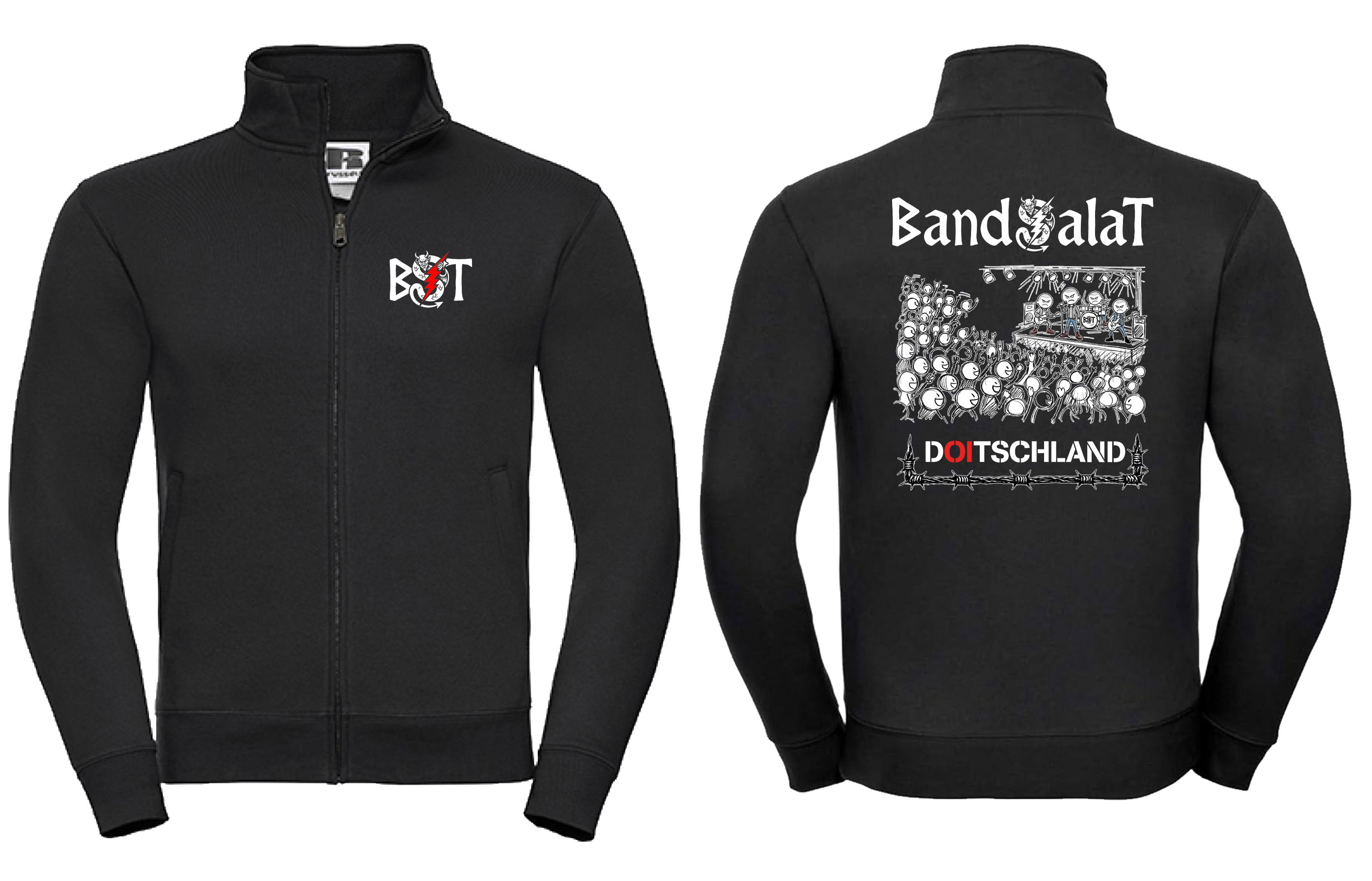 Stehkragenjacke- Bandsalat - Doitschland