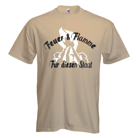 T-Shirt- Feuer und Flamme für diesen Staat T-Shirt- Feuer und Flamme für diesen Staat