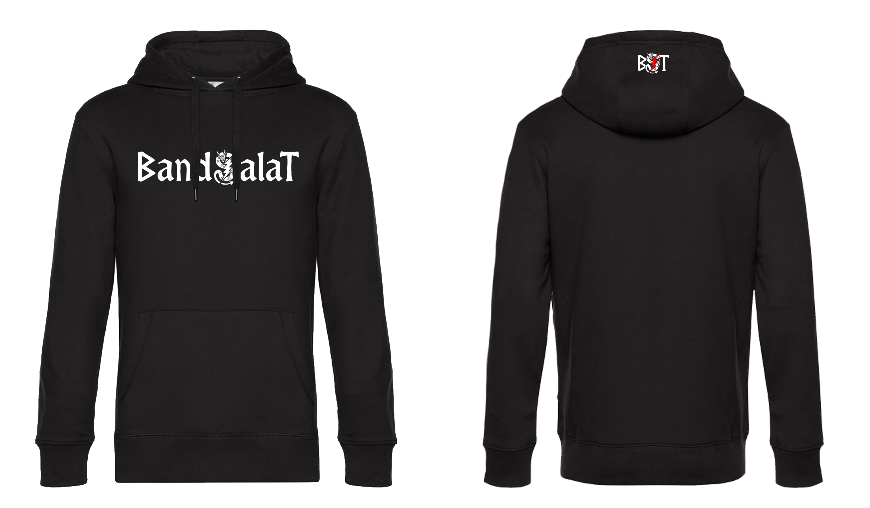 Kapuzensweatshirt- Bandsalat - Schriftzug