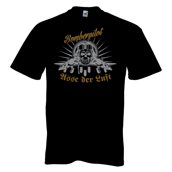 T-Shirt- Bomberpilot-Asse der Luft T-Shirt- Bomberpilot-Asse der Luft