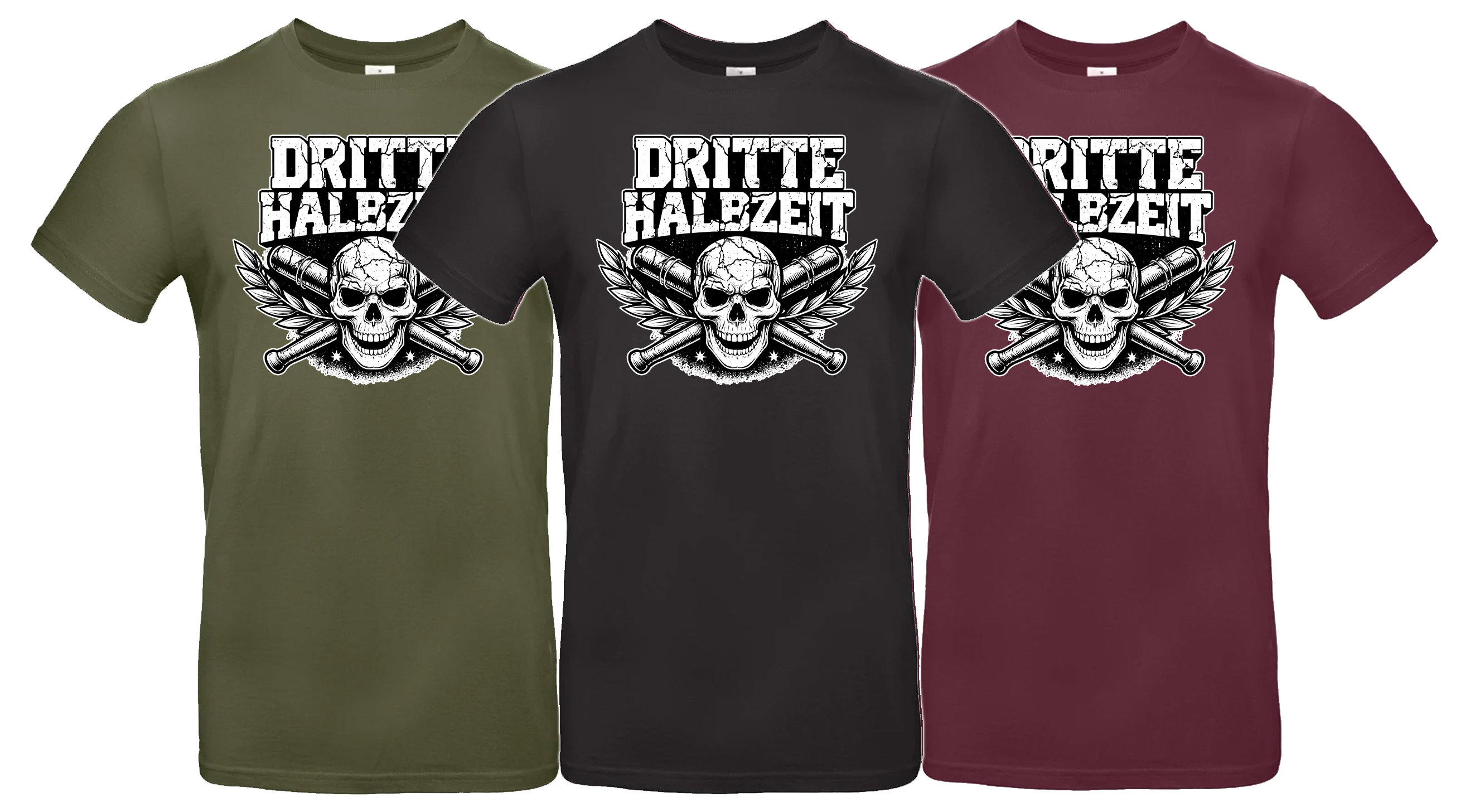 T-Shirt- Dritte Halbzeit - Skull